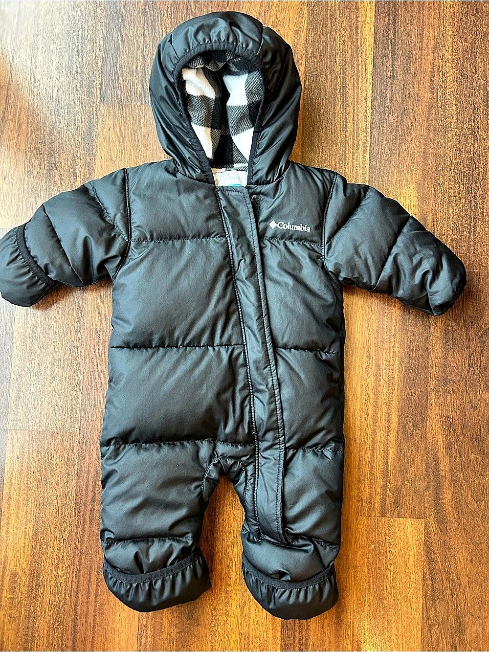 Columbia Infant Snowtop II Down Bunting Baby Puffer Black & White 3-6M